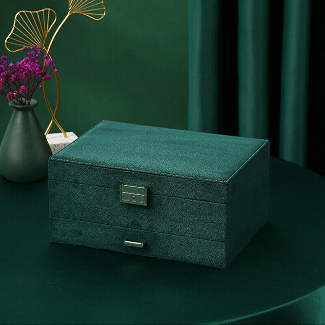 3 Layer Grey Jewellery Box Organizer