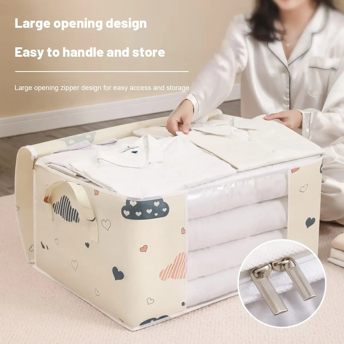Large Clothes Storage Bag Organizer