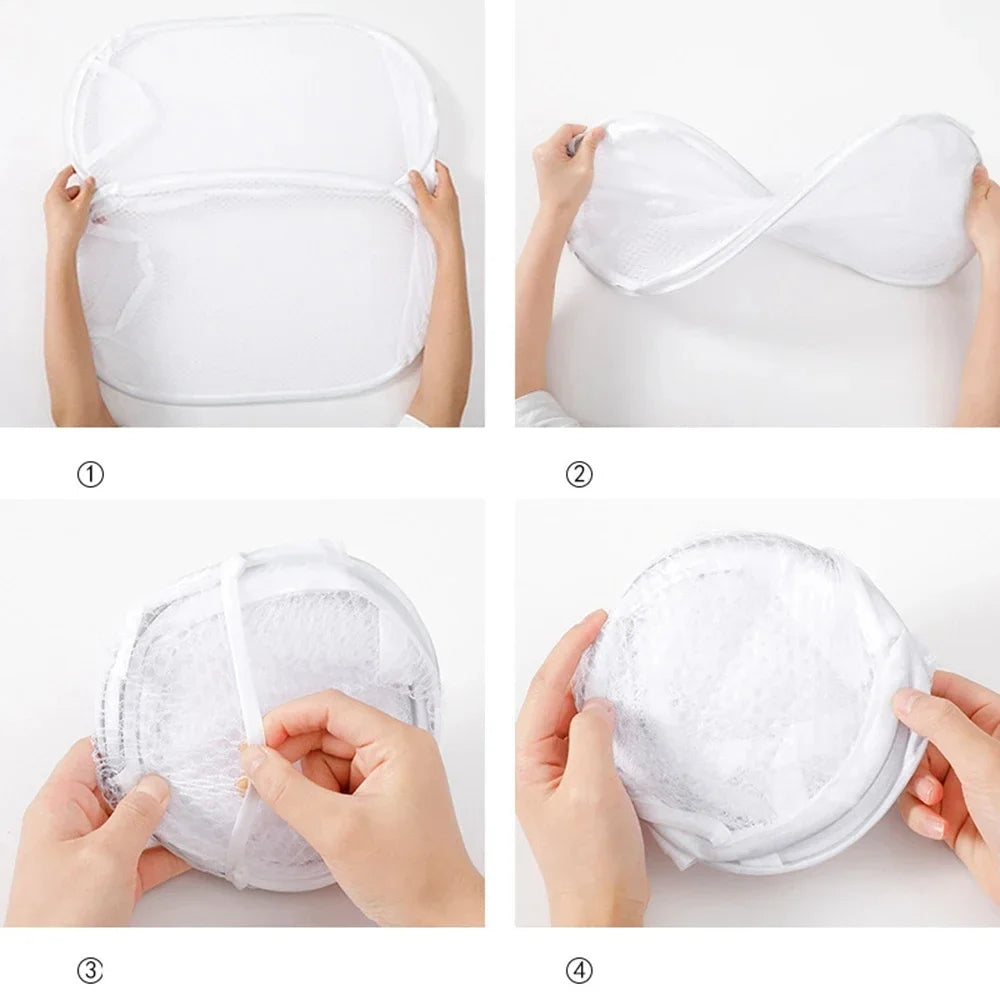 Dirty Clothes Basket Skeleton Ventilated Foldable Easy Storage