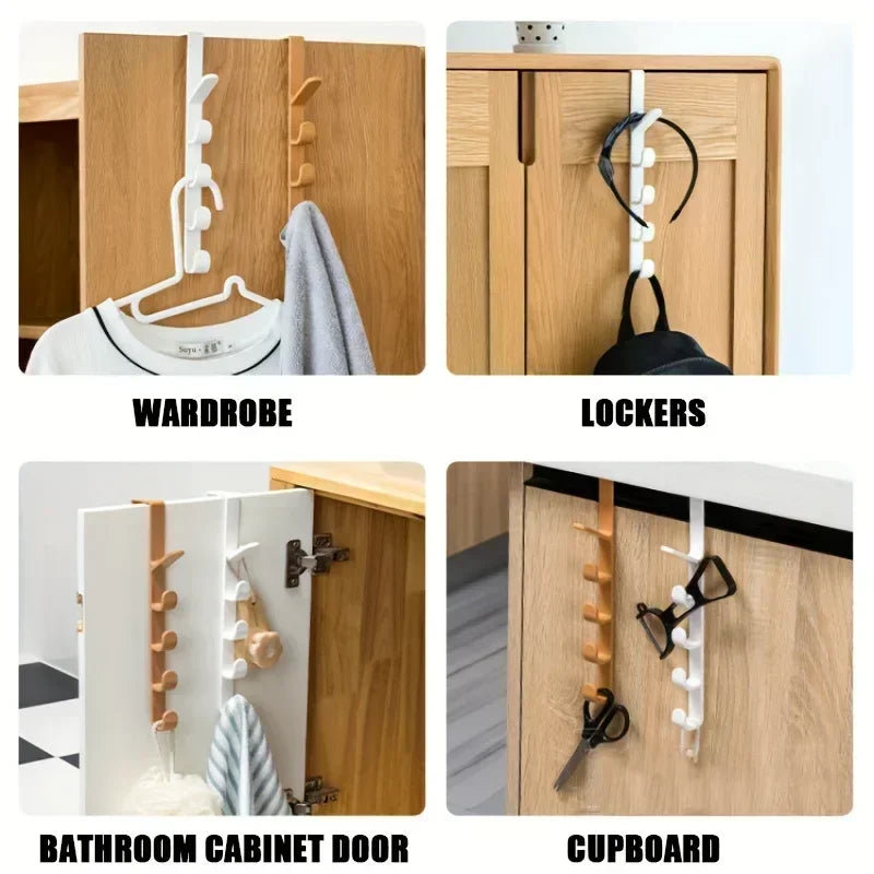 1pc Long Row Of Hooks Behind The Door